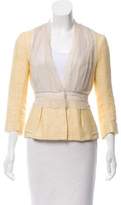 Thumbnail for your product : Alberta Ferretti Silk-Accented Linen Jacket