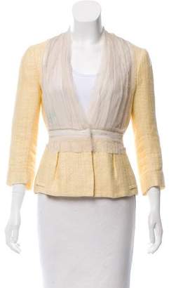 Alberta Ferretti Silk-Accented Linen Jacket
