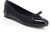 Thumbnail for your product : Prada Patent Leather Bow Ballet Flats