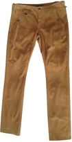 Thumbnail for your product : Ralph Lauren Blue Label Beige Suede Trousers