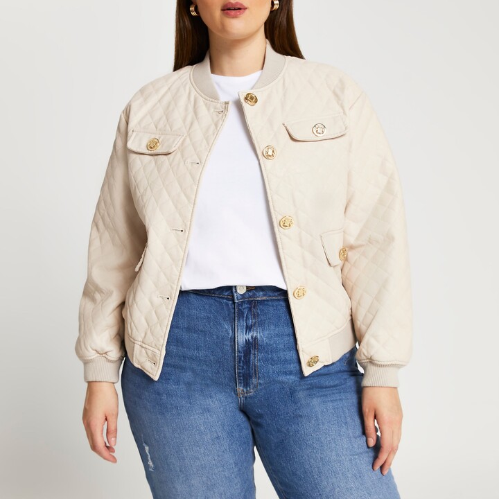 river island plus leather jacket