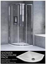 Thumbnail for your product : Aqualux AQX 6 Quadrant Shower Enclosure and AQUA 25 Tray Bundle Kit