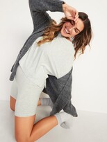 Thumbnail for your product : Old Navy High-Waisted Sunday Sleep Rib-Knit Biker Shorts for Women -- 7-inch inseam