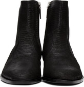 Thumbnail for your product : Saint Laurent Black Lizard Wyatt Zip Boots