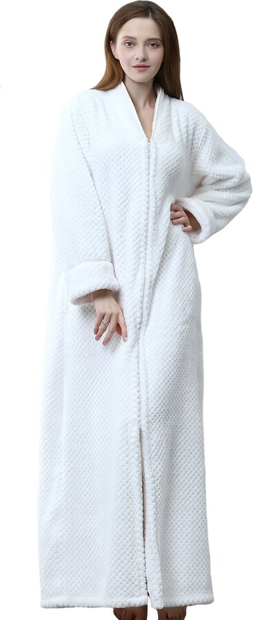 ladies zip up dressing gowns