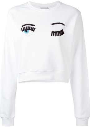 Chiara Ferragni eyes print sweatshirt