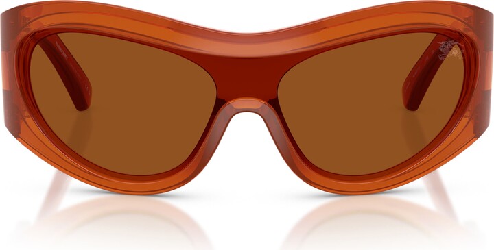 Burberry 138mm Irregular Shield Sunglasses