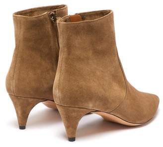 Isabel Marant Derst Point-toe Suede Ankle Boots - Womens - Khaki