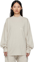 Thumbnail for your product : Essentials Beige Cotton Jersey Long Sleeve T-Shirt