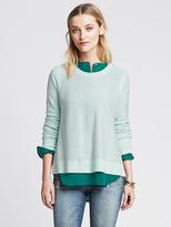 Thumbnail for your product : Banana Republic Textured Cotton/Cashmere Pullover