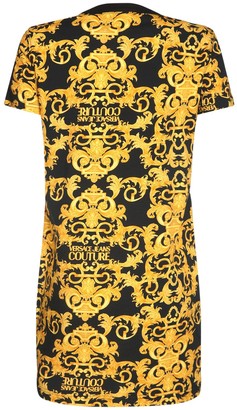 Versace Jeans Couture Printed Cotton Jersey Mini T-shirt Dress