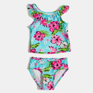 Sears Little Girls' 2-Piece Tropical Print Swimsuit