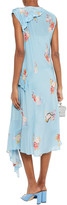 Thumbnail for your product : Preen Line Antoinette Draped Floral-print Crepe De Chine Midi Dress