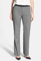 Thumbnail for your product : Halogen 'Taylor' Contrast Waist Print Suit Pants (Petite)