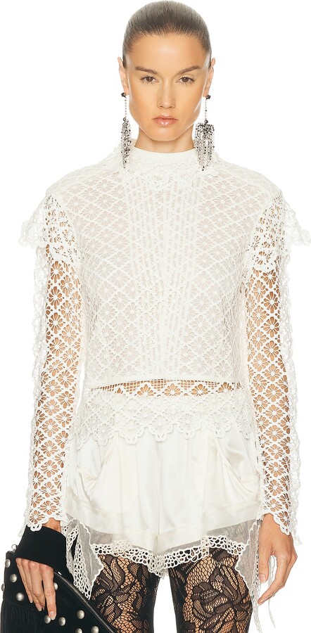 Isabel Marant Ludivine Top in Cream