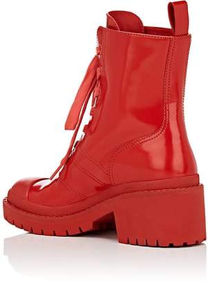 Marc Jacobs Women's Bristol Spazzolato Leather Ankle Boots - Red