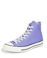 purple high top converse