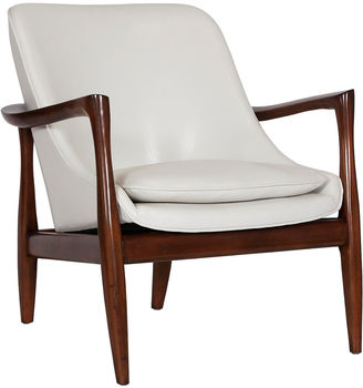 Worlds Away Joan Accent Chair, White