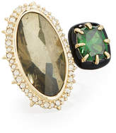 Thumbnail for your product : Alexis Bittar Pyrite & Emerald Cubic Zirconia Cocktail Ring
