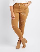 Thumbnail for your product : Charlotte Russe Plus Size Refuge Destroyed Boyfriend Jeans