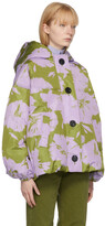 Thumbnail for your product : Nina Ricci Khaki & Purple Down Jacket