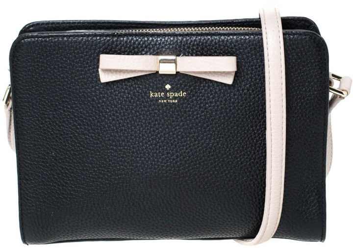 black and pink kate spade bag