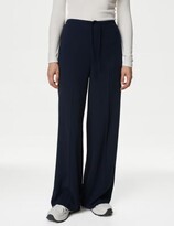 Thumbnail for your product : M's Crepe Elasticated Waist Wide Leg Trousers
