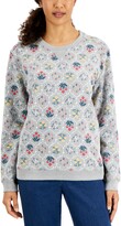 Thumbnail for your product : Karen Scott Women's Desi Printed Fleece Top, Created for Macy's
