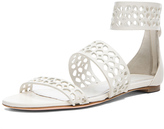 Thumbnail for your product : Alexander McQueen Lasercut Flat Leather Sandals