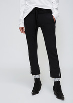 Thumbnail for your product : Ann Demeulemeester Black / Ecru Lace Detail Trouser