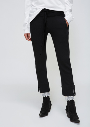 Ann Demeulemeester Black / Ecru Lace Detail Trouser