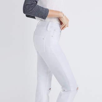 Madewell Tall Cali Demi-Boot Jeans in Pure White: Distressed Edition