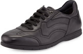 Thumbnail for your product : Ferragamo Leggero Calfskin Lace-Up Sneaker, Black