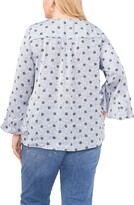 Thumbnail for your product : Vince Camuto Print Smocked Cuff Blouse