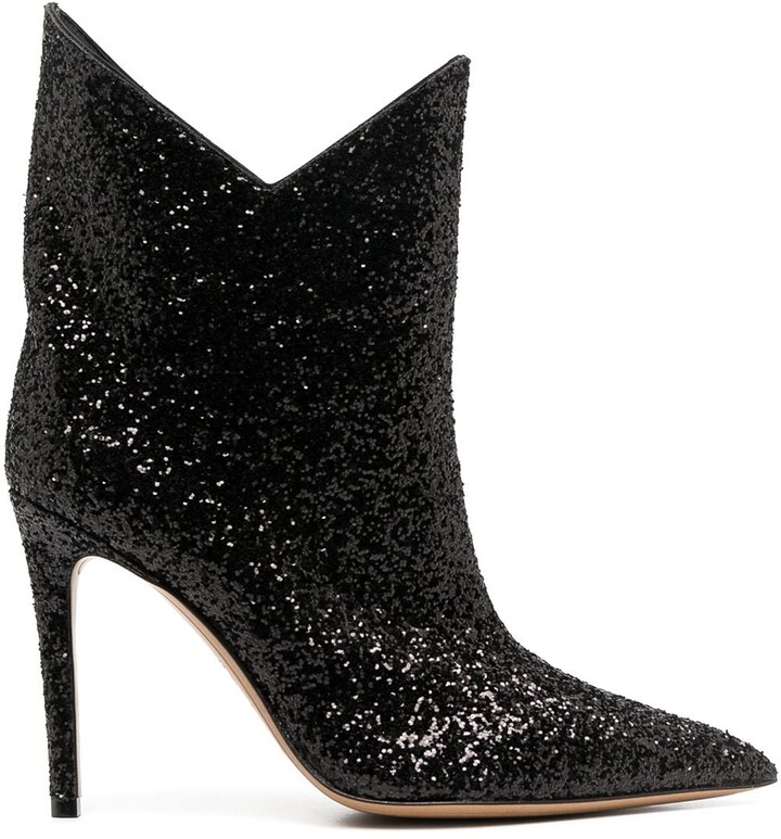 Black Glitter Boots | Shop the world's largest collection of fashion |  ShopStyle UK