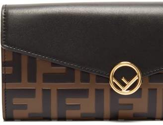 Fendi F Is Continental Leather Wallet - Womens - Black Brown