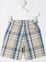 Thumbnail for your product : Il Gufo Drawstring Checked Shorts