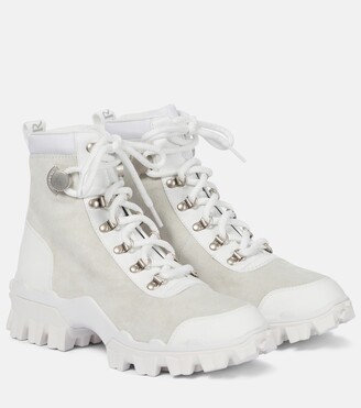 Moncler Helis leather and suede ankle boots