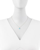 Thumbnail for your product : Sydney Evan Small Diamond & Turquoise Horn Necklace