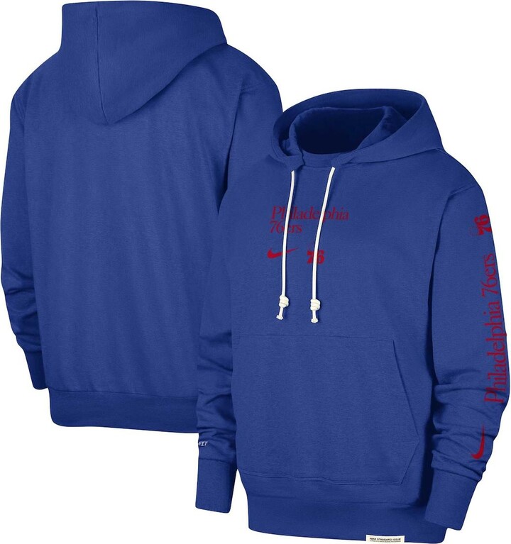 Men's Nike Royal Philadelphia 76ers Authentic Performance Pullover Hoodie
