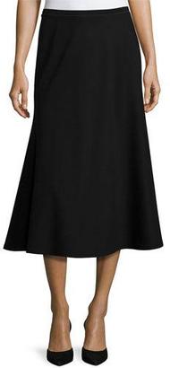 Lafayette 148 New York Tulip Knit Midi Skirt, Black