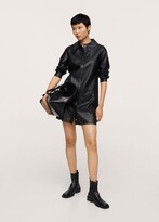 Thumbnail for your product : MANGO Die-cut faux leather dress