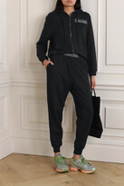 Thumbnail for your product : Calvin Klein Underwear Reimagined Heritage Embroidered Cotton-blend Jersey Track Pants - Black - small