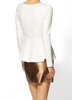 Thumbnail for your product : BCBGMAXAZRIA Everly Clothing Brocade Knit Peplum Top