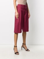 Thumbnail for your product : Brunello Cucinelli High-Rise Wide-Leg Bermuda Shorts