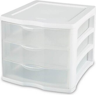 Sterilite Stackable Small Drawer Frame, White - 12 count