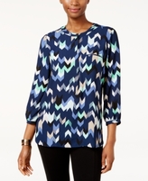Thumbnail for your product : JM Collection Petite Printed Blouse, Created for Macy's
