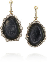 Thumbnail for your product : Kimberly 18-karat gold, geode and diamond earrings