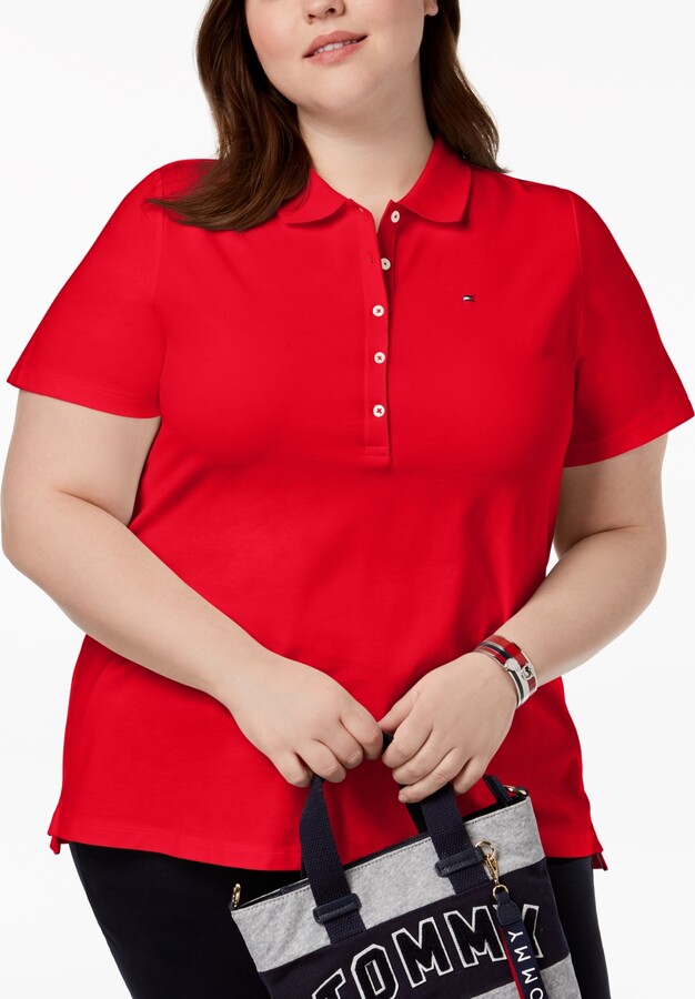 Tommy Hilfiger Plus Size Pique Polo Shirt, Created for Macy's ShopStyle
