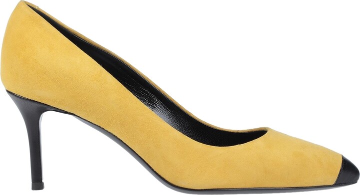 yellow suede heels